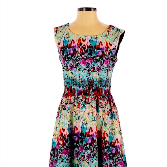 Cynthia Rowley Dresses & Skirts - Cynthia Rowley Fit & Flare Watercolor Dress SZ 6